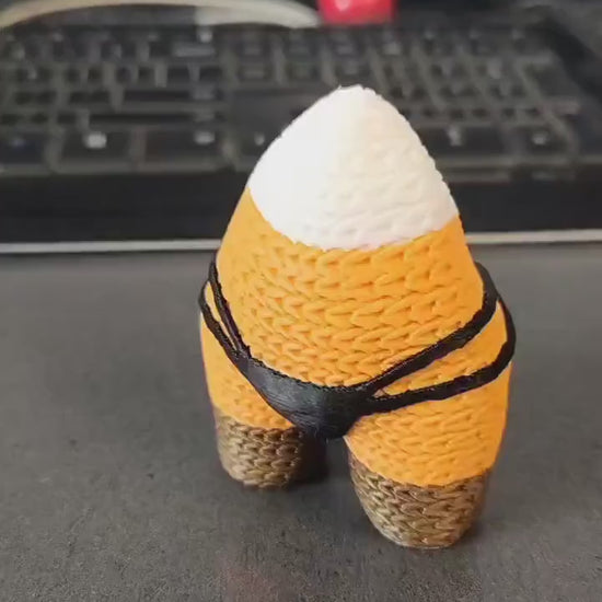 Knitted 3D Printed Candy Corn with booty and g-string