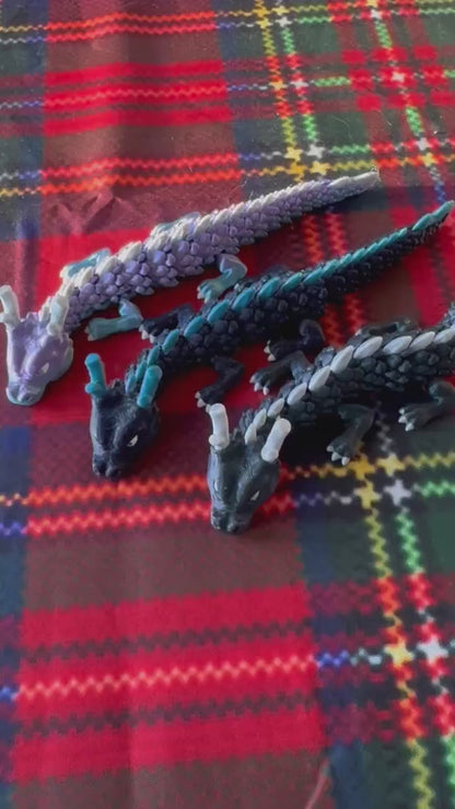 Articulated 3D Printed Dragon – Flexible Fidget Toy, Fantasy Desk Decor, Poseable Dragon Gift