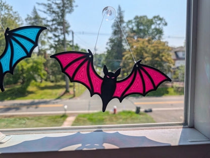 Vibrant Bat Window Suncatcher