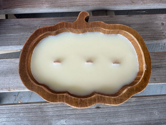 Sweet Pumpkin Spice - Beeswax Candle with Dough Bowl