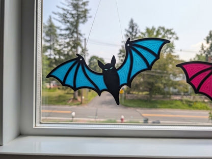 Vibrant Bat Window Suncatcher