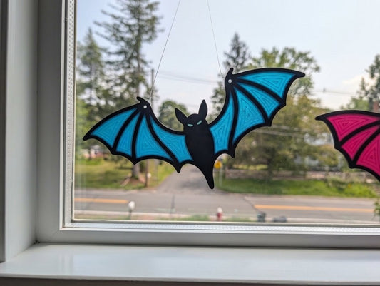Vibrant Bat Window Suncatcher