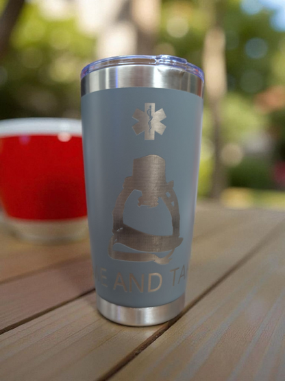 Funny Paramedic Gift | "Come and Take it" Lucas Engraved Tumbler | EMS Firefighter Nurse Humor | Coffee Cup