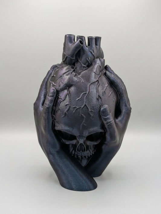 Creepy Gothic Skull Vase